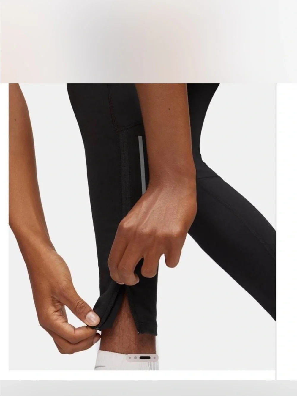 Mens Nike Black and Gray Women's High-Waist Athletic Leggings
